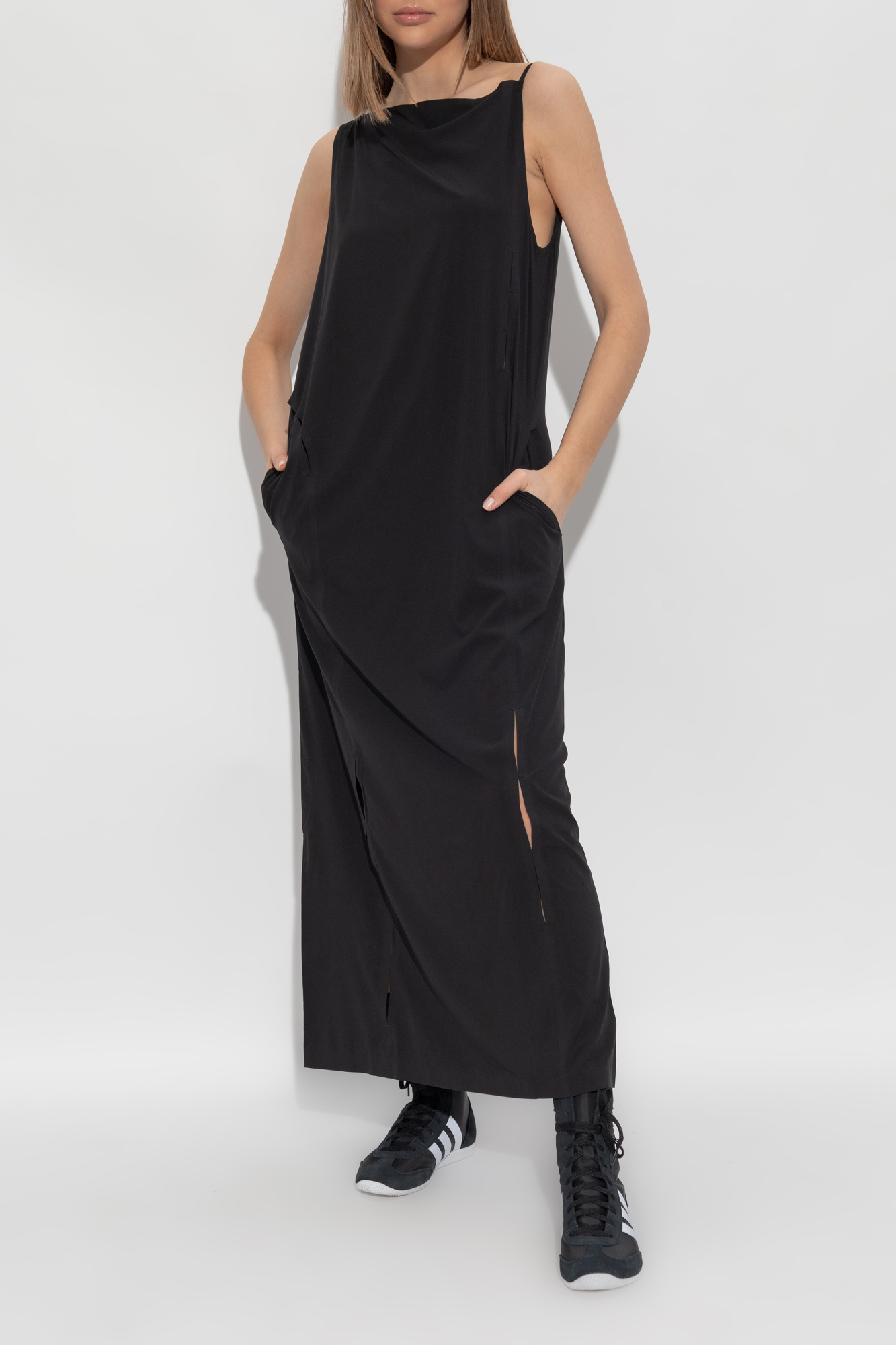 ワンピース Y-3 SS25 Asymmetrical dress (JV5840 BLACK) Y-3 Asymmetric Shirt Dress | Black | FARFETCH